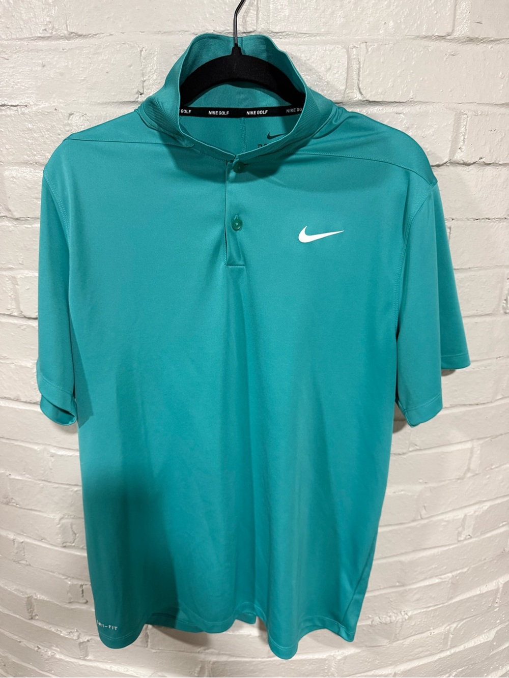 Nike Men's Teal Short-Sleeve Dri-FIT Polo